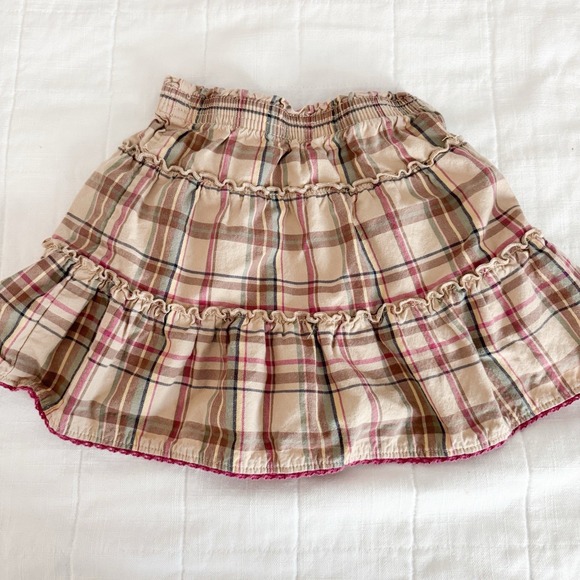 Oshkosh B'Gosh Plaid Skirt Size‎ 3T Pink Brown Fall Winter Vintage Girls - Picture 7 of 7